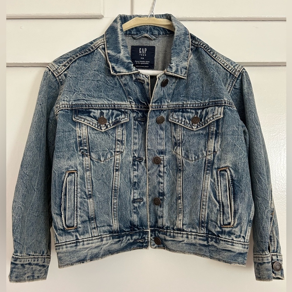 GAP Blue Denim Jacket - Medium Teen